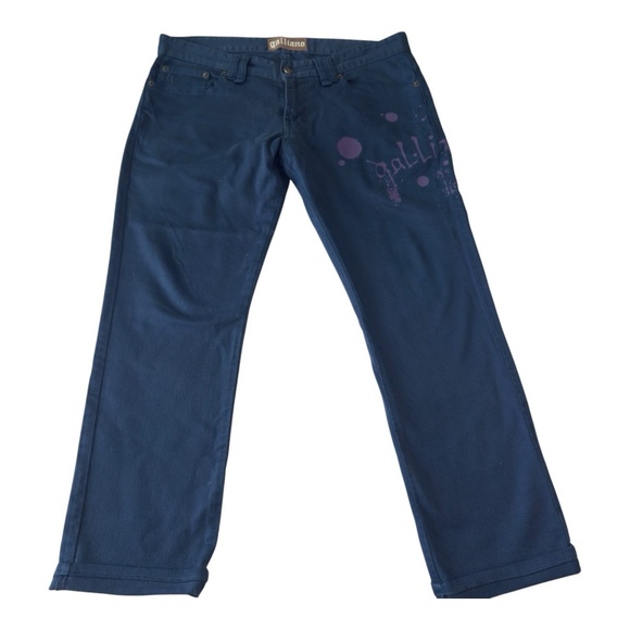Galliano John Galliano Jeans Purple Print Denim Size 36